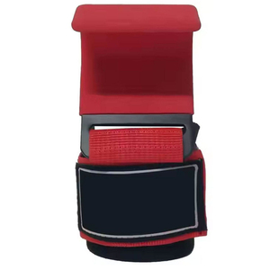 Correas Ajustables para Levantamiento de Pesas con Cierre, Soporte de Muñeca de Nailon Rojo para Entrenamiento en Gimnasio, Unisex, Elasticidad Moderada - Product Image 3
