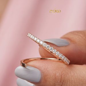 18K Gold Luxury Open Crossover <b>Ring</b> With Brilliant Round Moissanite Stones High End Designer <b>Fine</b> Jewelry <b>Ring</b> - Product Image 3