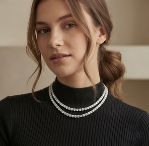 Collier tennis en diamant rond brillant de 0,75 carat, cultivé en laboratoire, certifié IGI, unisexe, or 10 carats, bijoux de luxe à prix de gros - Product Image 3
