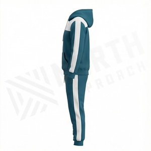 Men's Color Blocking Tracksuit Hoodie <b>Sweatshirt</b> Set Full Sleeve Casual Sportswear Autumn Breathable Polyester Cotton Joggers - Product Image 3