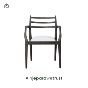 Fauteuils modernes en teck massif pour salle à manger, salon, restaurant - Design minimaliste, usage commercial et domestique - Draco - Product Image 2