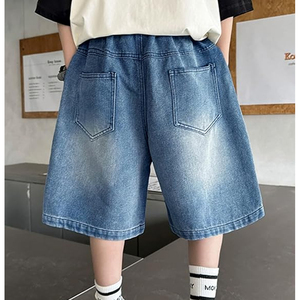 Wholesale Acid Wash Denim Jorts Unisex Loose Fit Streetwear Vintage Cotton <b>Shorts</b> Supplier - Product Image 2