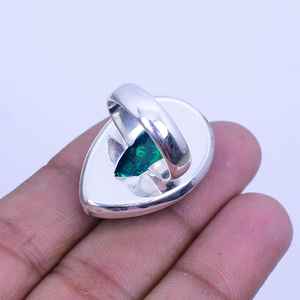 Anillo de ópalo triple australiano en forma de pera, plata de ley 925, hecho a mano, joyería boho, anillo de ópalo natural para mujer - Product Image 6