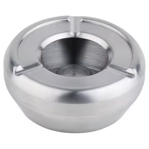 Cendrier en métal d'intérieur élégant, cendrier coupe-vent pour cigarettes, support à cendres pour la maison, le bureau ou la table - Product Image 2