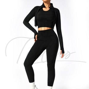 Conjunto de Yoga de 3 Piezas para Mujer, Diseño Moderno, Transpirable, Personalizado, Conjunto de Yoga para Mujer 2026, Conjunto de Yoga de 4 Piezas - Product Image 5