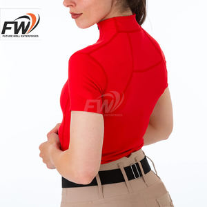 Camisa de competición ecuestre para mujer, tipo polo de manga corta, para competición, estilo pantalón de montar. - Product Image 2