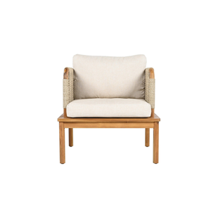 Luxury Outdoor Teak Wood Rope <b>Sofa</b> <b>Set</b> with Coffee Table for Villa Resort Patio Garden - Product Image 4
