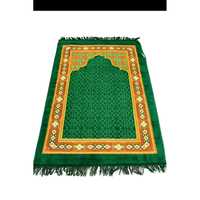 Großhandel Muslimischer 28x46 Weicher Polyester Namaz Gebetsteppich Janath Gold Matte für Moschee Zuhause Maschinengefertigt Islamisches/Geometrisches Muster