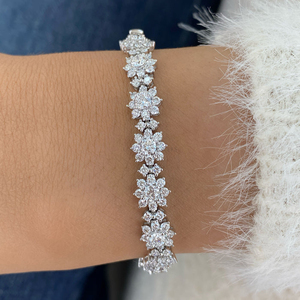 IGI Certified Round Brilliant Lab Grown Diamond Bracelet 10K 14K 18K Yellow <b>Rose</b> White <b>Gold</b> Luxury Fine Jewelry Bracelet - Product Image 6