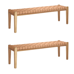 Home Garden and Park Rattan Woven <b>Bench</b> Modern Stylish Stool or Ottoman <b>Indoor</b> and Outdoor Furniture - Product Image 4