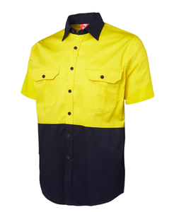 Camisa de Trabajo HSI HSI-DS12 Personalizada de Algodón de Alta Visibilidad, Dos Tonos, con Botones, para Uso Industrial, Impermeable y Anti-Corte - Product Image 3