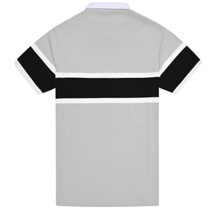 Mens Cotton Blend Color Block Polo Shirt Short Sleeve Casual Office Golf Breathable <b>Classic</b> Summer Polo Shirt Tee Lightweight - Product Image 2