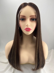 Compras en línea de Aliexpress para la venta 100% pelucas de encaje europeo alineadas con cutícula 20 pulgadas Color <span class=keywords><strong>camello</strong></span> con reflejos pelucas delanteras de encaje - Product Image 2