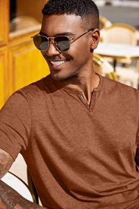 Camiseta Personalizada para Hombre, Cuello en V, 100% Poliéster, de Alta Calidad, Hombros Caídos, Manga Corta, Transpirable, para Verano - Product Image 2