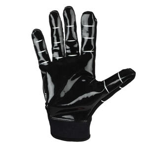 Black Outdoor Sports Gloves With White Stripe Pattern Durable Classic Style Football Equipment - Product Image 2