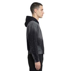 เสื้อฮู้ดซิปดีไซน์ประดับเพชร ผ้าฝ้ายฟลีซ ทรงโอเวอร์ไซส์ สตรีทแวร์ ซิปเต็มตัว รับทำโลโก้ตามสั่ง ผลิตจำนวนมาก - Product Image 4