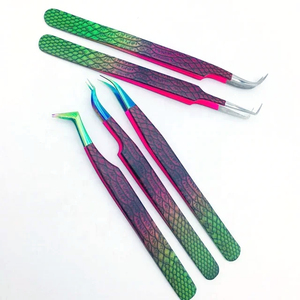 Pince à cils professionnelle en acier inoxydable à pointe fine pour extensions de cils – Outil d'extension de cils 699 - Product Image 2