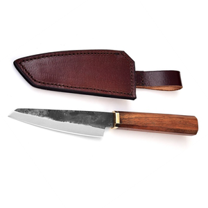 Couteaux de cuisine faits main sur mesure en acier Damas, à lame tranchante et manche en bois, couteaux de chef utilitaires pour la cuisine à domicile, au restaurant et la préparation des aliments - Product Image 1