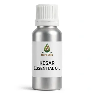 Huile essentielle de safran Kesar 100% pure, distillée à la vapeur, bouteille en aluminium argenté indienne, aromathérapie, massage, usage quotidien - Product Image 1