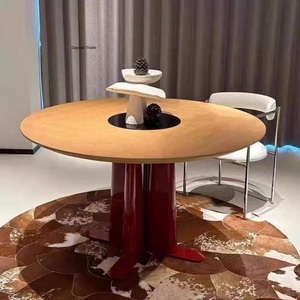 Mesa de Centro Contemporánea Daystar Trade con Base Escultural, Acabado en Madera Natural, Lujosa, Moderna, Duradera y Fácil de Limpiar, para Uso en Cafeterías - Product Image 1