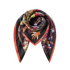 Foulard carré de luxe en soie de mûrier pour femme, imprimé sur mesure, pour le cou et la tête, vente en gros, conception personnalisée OEM - Product Image 3
