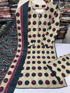Ensemble Salwar Kameez en tissu Khaddar pour femmes, imprimé numérique, 3 pièces, robe indienne pakistanaise pour fête, mariage, Diwali - Product Image 3
