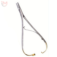 Porte-aiguille Mathieu à pointe large TC 14 cm en acier inoxydable, réutilisable, pince de ligature orthodontique manuelle