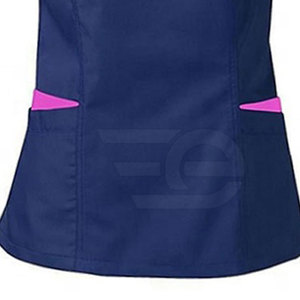 Tenues médicales légères et respirantes, vêtements de travail professionnels confortables pour infirmières, ensembles de blouses 100% coton, personnalisables - Product Image 6