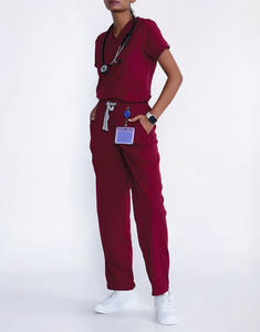 Tenues médicales personnalisées à manches courtes pour l'été, en 2 pièces, pour infirmières, esthéticiennes, dentistes, salons de beauté, médecins, hôpitaux, uniformes de dentiste - Product Image 1