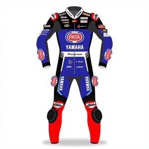 ชุดแข่งรถจักรยานยนต์ Jonathan Rea WSBK รุ่น Ramaha ทำจากหนังวัว/หนังจิงโจ้ สำหรับขับขี่บนสนาม/ขี่มอเตอร์ไซค์  ชุดจั๊มสูทหนังสำหรับนักขี่/ชุดนักบิด ระดับ 2 CE - Product Image 1