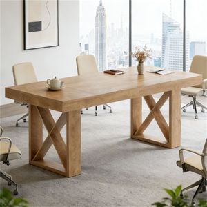 Scrivania in Legno per Ufficio o Studio, Multifunzionale con Design Elegante, Adatta anche come Tavolo da Pranzo - Product Image 1