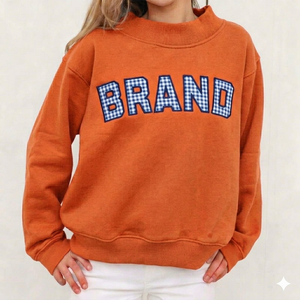 Sweat-shirt à col montant et épaules tombantes, coupe oversize, en molleton de coton, chaud pour l'hiver, style streetwear décontracté - Product Image 1