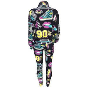 Ensemble de survêtements personnalisés à faible MOQ, ensembles de survêtements d'entraînement pour femmes, survêtements sublimés pour le streetwear à prix de gros - Product Image 2