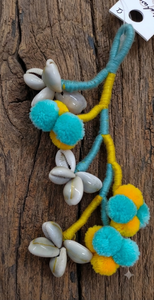 Artisan <b>Soap</b> Bar <b>With</b> Turquoise And Yellow Tassel Decorative String Wrap Natural Ingredients Handmade Gift - Product Image 6