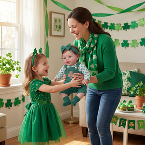 Poupées Reborn Babeside de 20 pouces, souriantes, avec yeux ouverts et mobiles, tenue trèfle de la Saint-Patrick, vente en gros OEM - Product Image 3