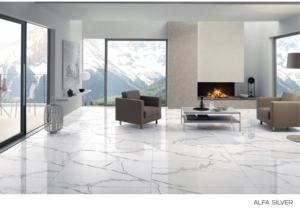 Carreaux de porcelaine émaillée polie à surface sculptée décorative, conçus pour des applications de revêtement de sol et de mur spacieuses dans le secteur du luxe. - Product Image 4