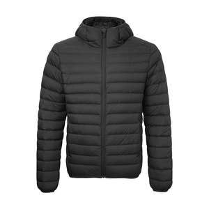 Light Padded Knitted Canvas Winter Jacket Single Button Closure Casual Waterproof Windproof <b>Feather</b> <b>Down</b> Jackets for Kids Front - Product Image 1