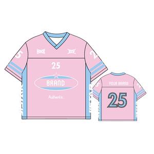 Maillot de football américain unisexe confortable et respirant 100 % polyester, personnalisable avec le nom de l'équipe, séchage rapide, antibactérien, demi-maillot - Product Image 2