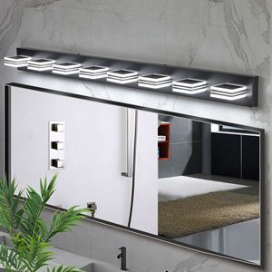 Lampada da Parete LED Moderna ed Elegante da 52 Pollici, 8 Luci, Efficiente dal Punto di Vista Energetico, in Ferro e Acrilico, Dimmerabile, per Specchi da Bagno - Product Image 3