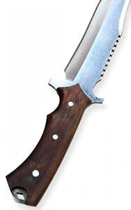 Cuchillo Utilitario de Hoja Fija de Acero al Carbono Hecho a Mano de Primera Calidad con Mango de Madera de Palisandro Personalizado y Protector de Acero - Product Image 4