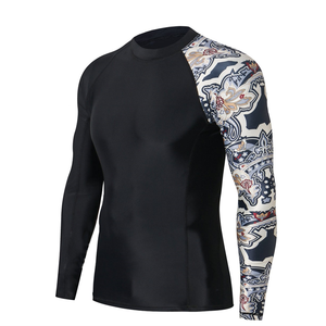 Camiseta de Protección Solar Personalizada para Hombre, Manga Larga, Transpirable, de Spandex, para Surf, Natación, Deportes Acuáticos, Impresión Digital OEM - Product Image 3