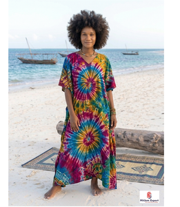 Women Stylish Printed <b>Kaftan</b> Dress Loose Fit Beach Wear Soft Fabric <b>Summer</b> Resort Cover Up Island Vacation Bulk Supply - Product Image 1