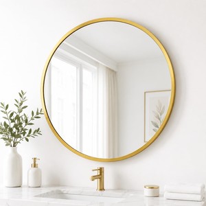 Aqdus Saleem Acacia Wood Minimalist Eco-friendly Modern <b>Mirror</b> Gap Design | Handcrafted Durable Lightweight Wall <b>Mirror</b> - Product Image 2