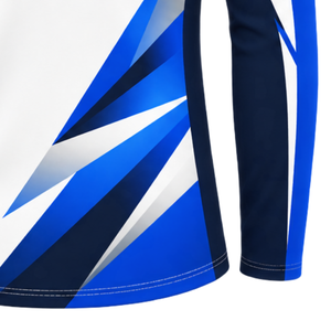 <b>Royal</b> <b>Blue</b> White Quarter Zip Sports <b>Jacket</b> Long Sleeve Athletic Training Top Custom Team Running Workout Performance Sportswear - Product Image 6