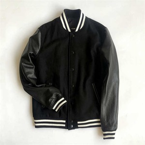Custom logo <b>Letter</b> <b>Man</b> <b>Jacket</b> Warm Winter Leather Sleeves Varsity <b>Jackets</b> Embroidery Printed logo - Product Image 2