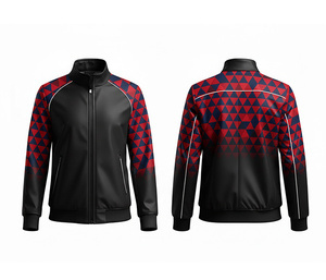 OEM Custom Full Sublimation <b>Athletic</b> Zip-Up Jacket Running and Fitness Wear Warm Breathable Quick Dry | Sizes Men Women Youth - Product Image 1