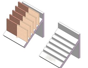 Exhibidor de Azulejos Cuadrado Horizontal de Metal Resistente y Pulido para Tiendas de Conveniencia - Product Image 1