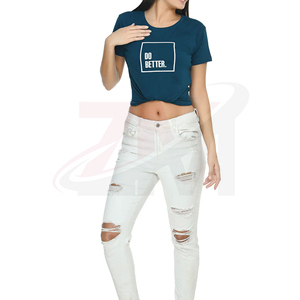 Camiseta de Algodón Lisa para Mujer, Corte Regular, Tejido Transpirable y Suave, Estilo Casual para Uso Diario de Verano, Simple, Minimalista, Cómoda y a la Moda - Product Image 5