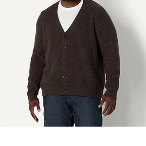 Suéter tipo cárdigan clásico de punto con botones para hombre - Product Image 1