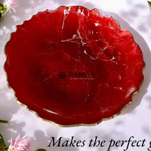 Plateau en résine contemporain, élégant, pour la décoration de la maison et les cadeaux spéciaux Tradebyd - Product Image 2